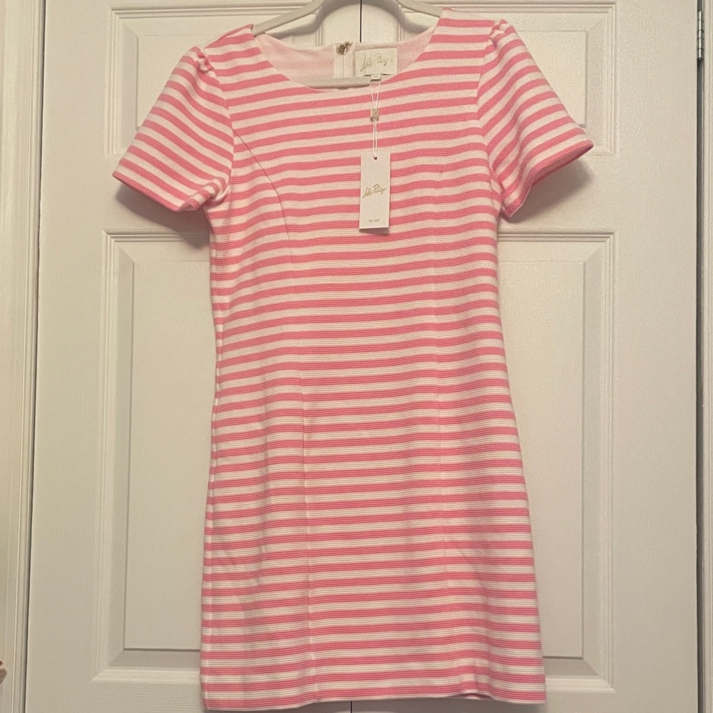 Lilly Pulitzer Pink and White Striped Dress